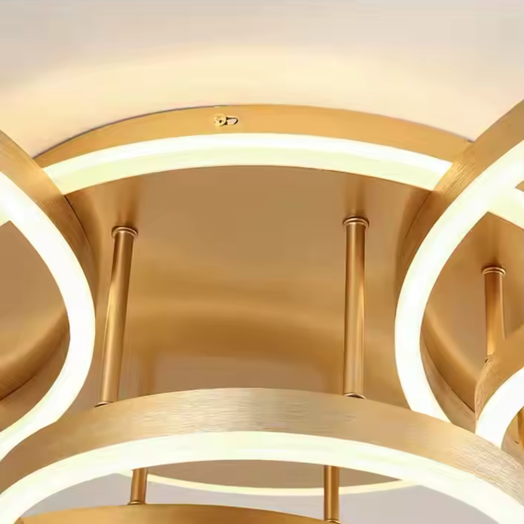 LED csillár távirányítóval RIGA LILITH 68W, 3 kör, hideg/meleg/semleges fény, szabályozható, fényes arany LED csillárok távirányítóval Alapértelmezett cím Alessandro Design
