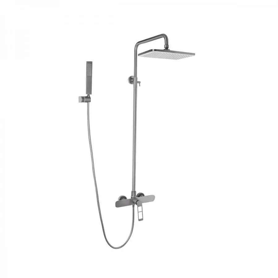 Zuhanyoszlop, SUS304 rozsdamentes acél, szatén, 9710N csaptelepek és zuhanyoszlopok Alapértelmezett cím Alessandro Design