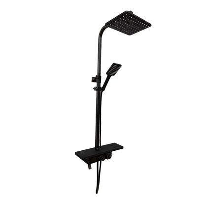Fekete rozsdamentes acél LCD kijelző zuhanyoszlop SJG/008 Alapértelmezett cím Alessandro Design
