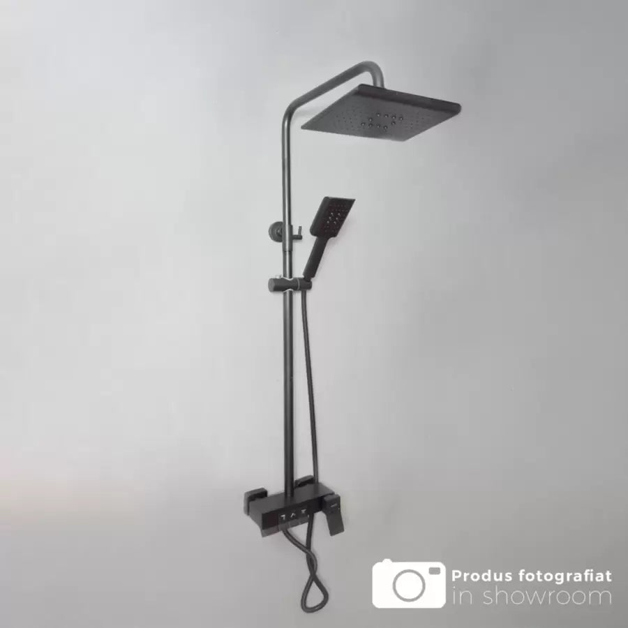 Zuhanyoszlop zuhanyfejjel és állítósapkával, egészségügyi sárgaréz, fekete, 9920H Csaptelepek és zuhanyoszlopok Alapértelmezett cím Alessandro Design