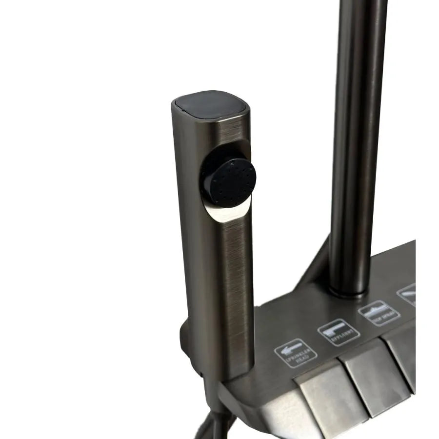 Sötétszürke rozsdamentes acél zuhanyoszlop OD3903 Alapértelmezett cím Alessandro Design