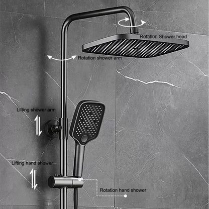 Rozsdamentes acél zuhanyoszlop, sötétszürke, OD3904 Alapértelmezett cím Alessandro Design