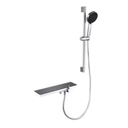 Fényes rozsdamentes acél zuhanyoszlop fekete ezüst 11211BH/CU csaptelepek és zuhanyoszlopok Alapértelmezett cím Alessandro Design