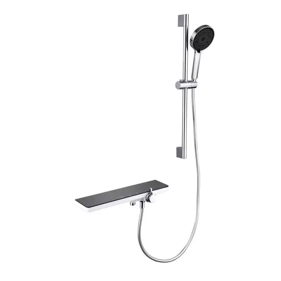 Fényes rozsdamentes acél zuhanyoszlop fekete ezüst 11211BH/CU csaptelepek és zuhanyoszlopok Alapértelmezett cím Alessandro Design