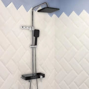 Zuhanyoszlop LCD kijelző Rozsdamentes acél Fekete Ezüst SJG/006 Csaptelepek és zuhanyoszlopok Alapértelmezett cím Alessandro Design