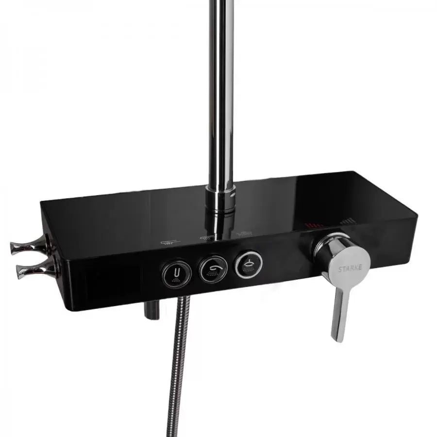 Zuhanyoszlop LCD kijelző Rozsdamentes acél Fekete Ezüst SJG/006 Csaptelepek és zuhanyoszlopok Alapértelmezett cím Alessandro Design