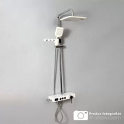Zuhanyoszlop LCD kijelző Rozsdamentes acél Fehér Ezüst SJG/007 Csaptelepek és zuhanyoszlopok Alapértelmezett cím Alessandro Design