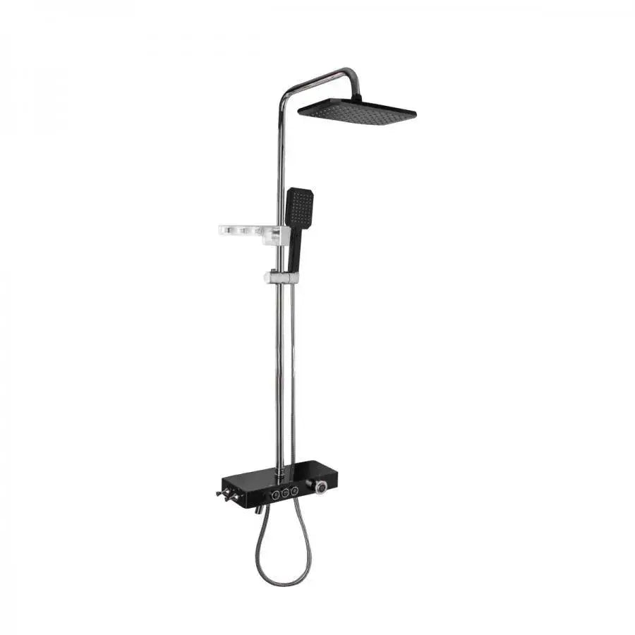 Zuhanyoszlop LCD kijelző Rozsdamentes acél Fekete Ezüst SJG/003 Csaptelepek és zuhanyoszlopok Alapértelmezett cím Alessandro Design