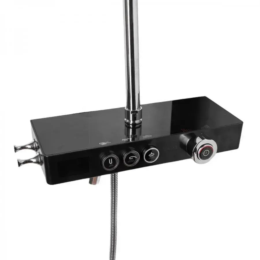 Zuhanyoszlop LCD kijelző Rozsdamentes acél Fekete Ezüst SJG/003 Csaptelepek és zuhanyoszlopok Alapértelmezett cím Alessandro Design