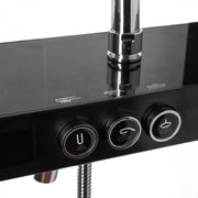 Zuhanyoszlop LCD kijelző Rozsdamentes acél Fekete Ezüst SJG/003 Csaptelepek és zuhanyoszlopok Alapértelmezett cím Alessandro Design