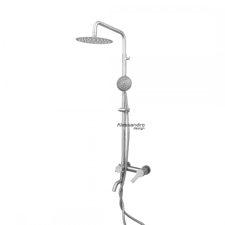 Zuhanyoszlop, Rozsdamentes acél SUS304, Szatén, LY004 Alapértelmezett cím Alessandro Design
