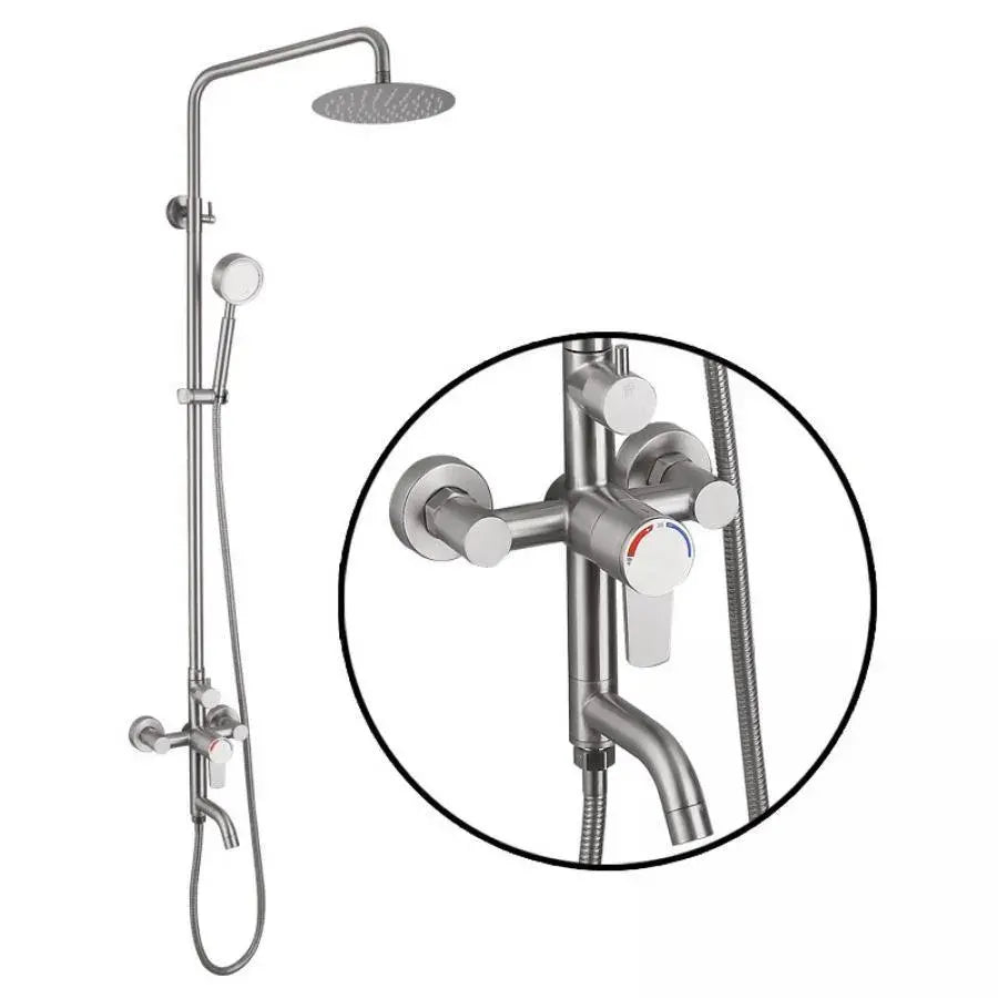 Zuhanyoszlop, SUS304 rozsdamentes acél, szatén, N/LY0C2 Alapértelmezett cím Alessandro Design