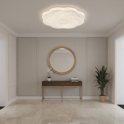 Plafonieră LED Floare 23 cm, 22W, 3000K / 4000K / 6000K, Alb, Metal si Acril Plafoniere LED Default Title Alessandro Design