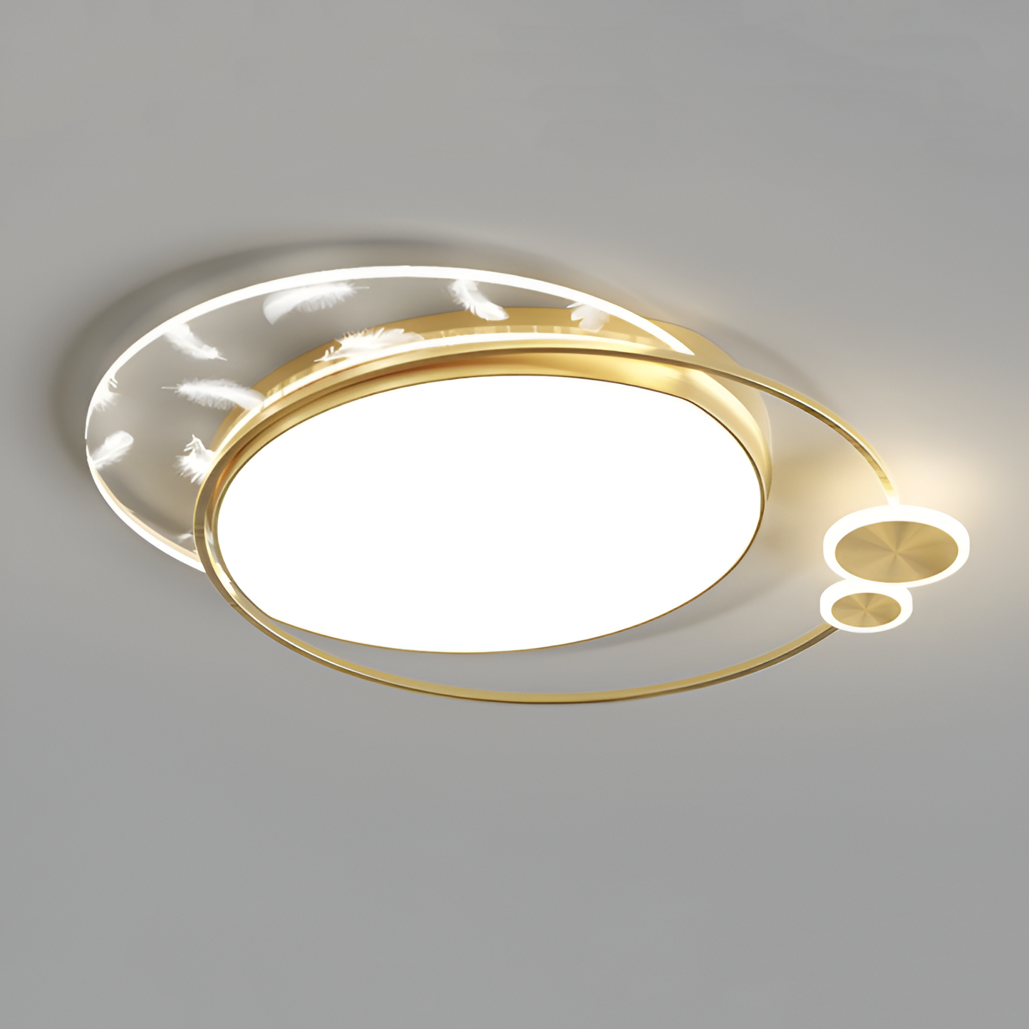 Lorenzo LED csillár távirányítóval, 40 W, szabályozható, arany, fém és akril, 3000K/4000K/6000K LED csillárok távirányítóval Alapértelmezett cím Alessandro Design