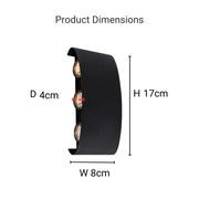 Fantas kültéri és beltéri LED fali lámpa, 6 forrás x 1W, IP65, fémes, fekete, 3000K kültéri fali lámpák Alapértelmezett cím Alessandro Design