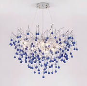 Candelabru Cristal CC335/600CH, 9x G9, Crom si Cristale Albastre, 60cm, Inaltime Reglabila Candelabre Cristal Default Title Alessandro Design