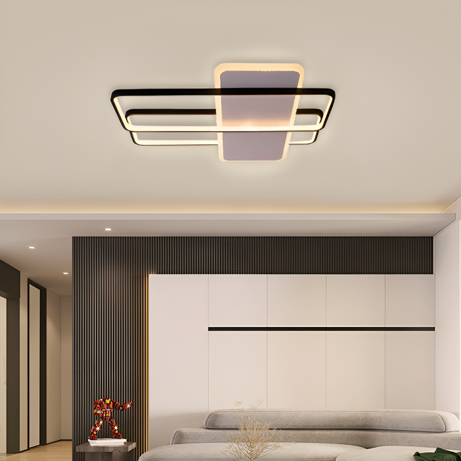 LED csillár távirányítóval ARIANNA 75W, 3 elem, hideg/meleg/semleges fény, szabályozható, fekete LED-es csillárok távirányítóval Alapértelmezett cím Alessandro Design