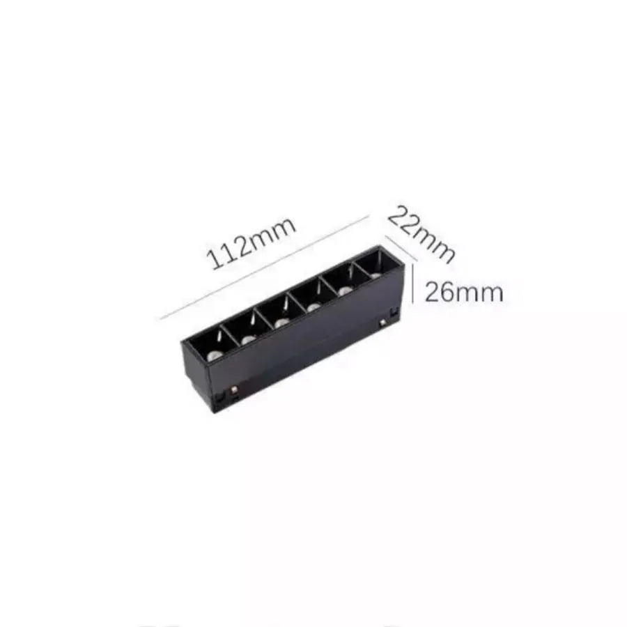 Mágneses LED-rács, fix, 6W, semleges fény, süllyesztett, fekete LED-es termékek Alapértelmezett cím Alessandro Design