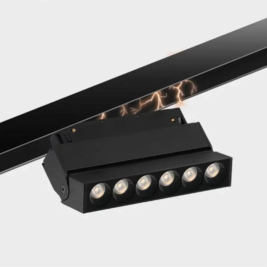 Mágneses LED rács, állítható, 6 W, semleges fény, süllyesztett, fekete LED-es termékek Alapértelmezett cím Alessandro Design