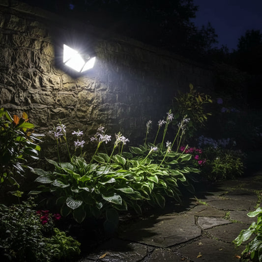 Napelemes lámpa mozgásérzékelővel, 100 LED, IP.65, fekete Kültéri fali lámpák Alapértelmezett cím Alessandro Design