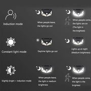 Napelemes lámpa mozgásérzékelővel, 100 LED, IP.65, fekete Kültéri fali lámpák Alapértelmezett cím Alessandro Design