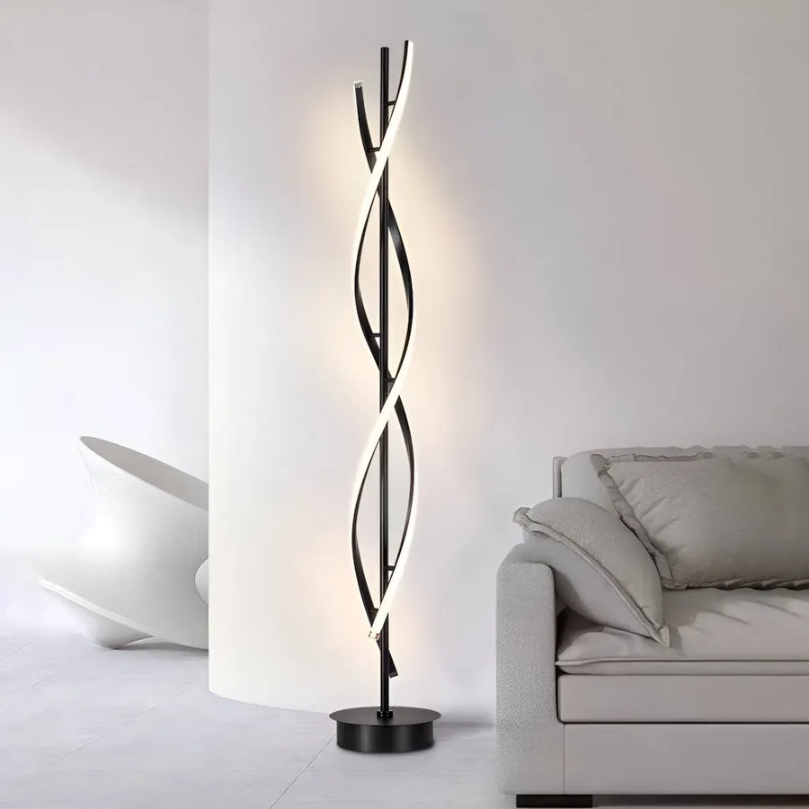 Upsilon LED lámpa, 27W, 3000K/4000K/6000K, fém és akril, fekete Veioze és alapértelmezett cím Alessandro Design