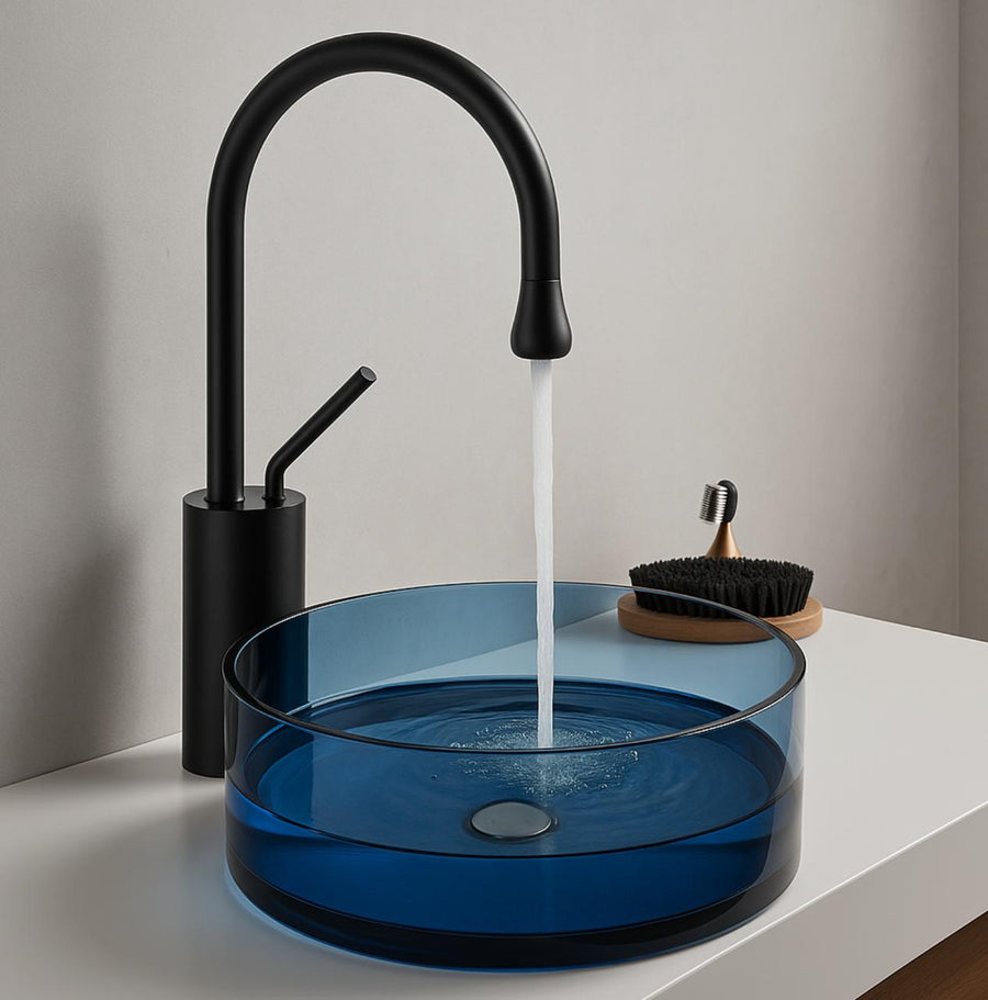 Gyanta fürdőszobai mosogató 45x15 cm Égszínkék Alapértelmezett cím Alessandro Design