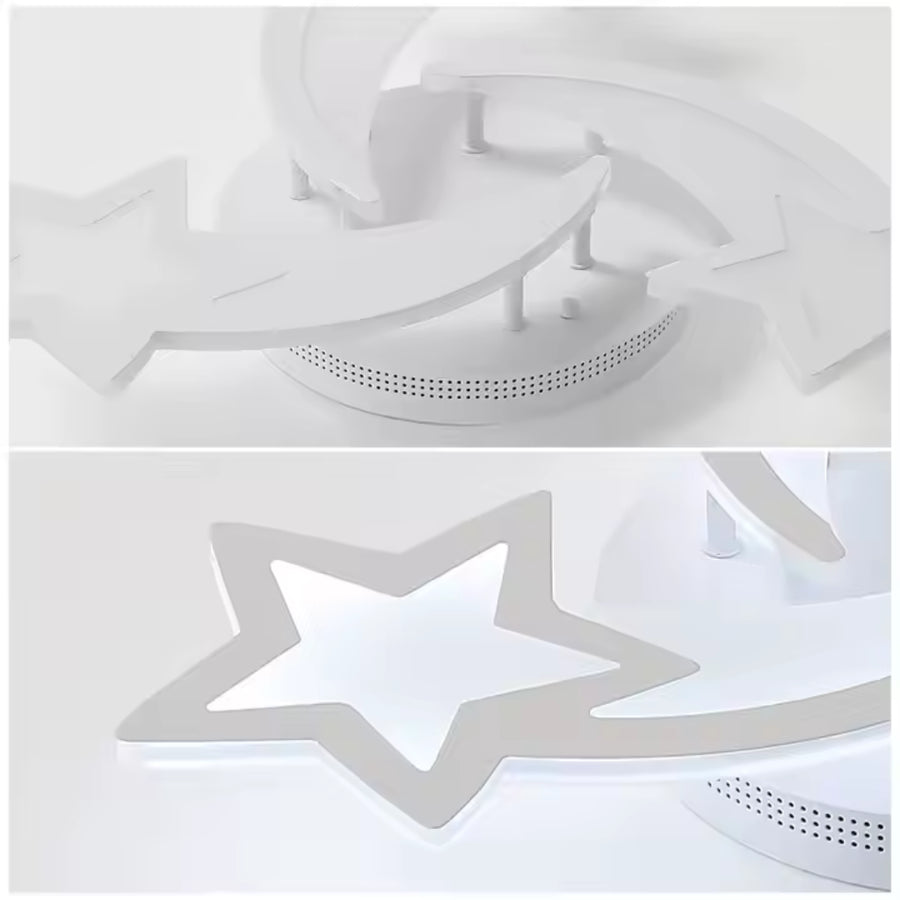 LED-es csillár távirányítóval IPOMOEA 51W, 3 csillag, hideg/meleg/semleges fény, szabályozható, fehér LED-es csillár távirányítóval Alapértelmezett cím Alessandro Design