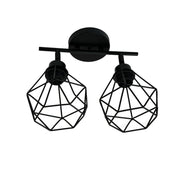 Aerope csillár, 2x E27, fém, fekete ipari csillárok, alapértelmezett cím Alessandro Design