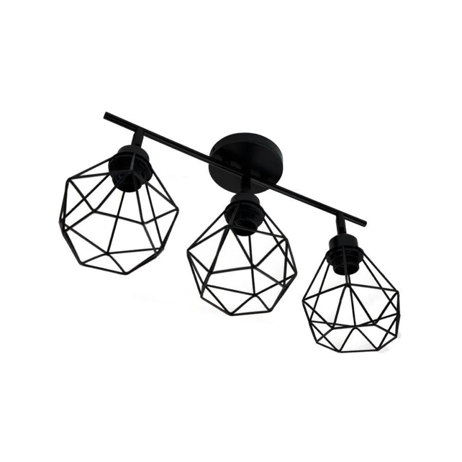 Lustra Ailyn 3x E27 Black Luster Industrial Alapértelmezett cím Alessandro Design