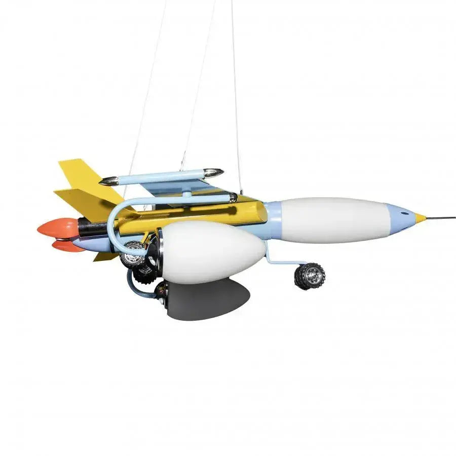 Repülőgép csillár 5x E14 kék gyermekcsillárok alapértelmezett cím Alessandro Design