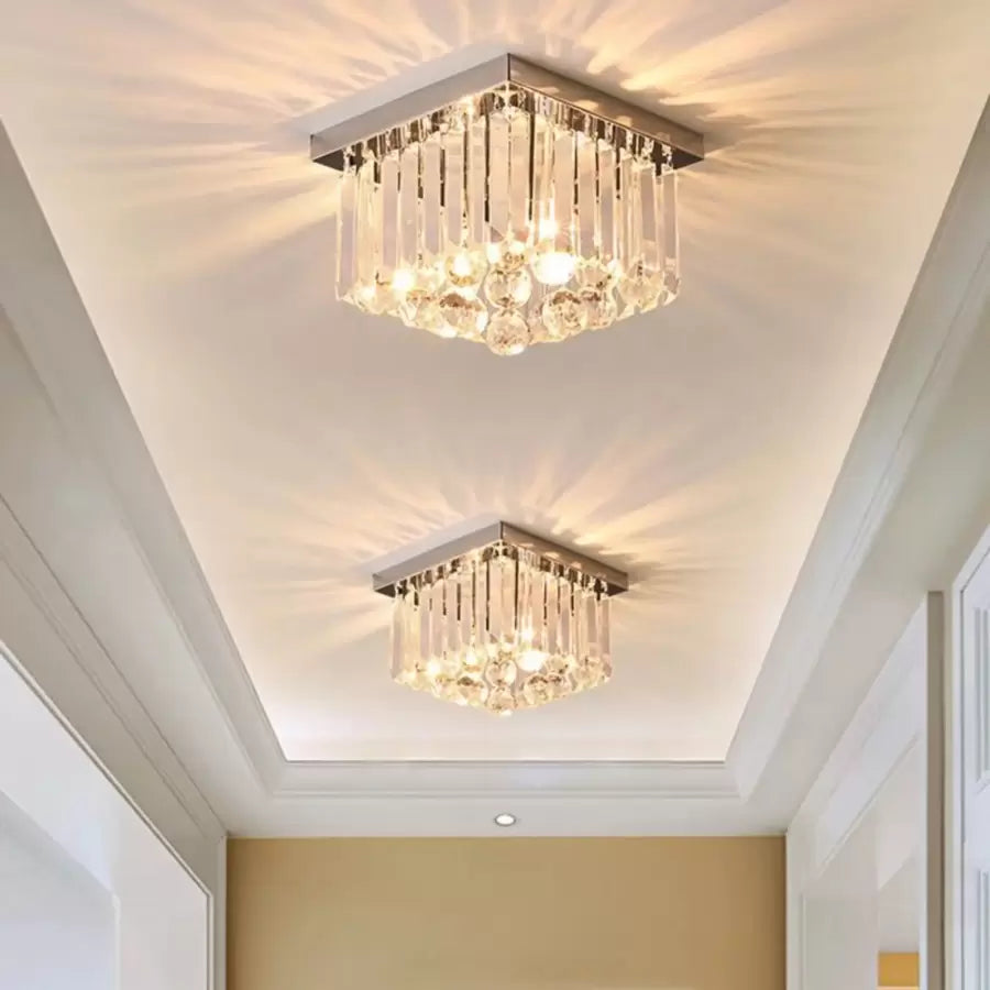 Kristály csillár MARTINEZ Lineáris Luxe, Átmérő 35cm, 4x E14, Fényes króm kandeláber Moderne Alapértelmezett cím Alessandro Design