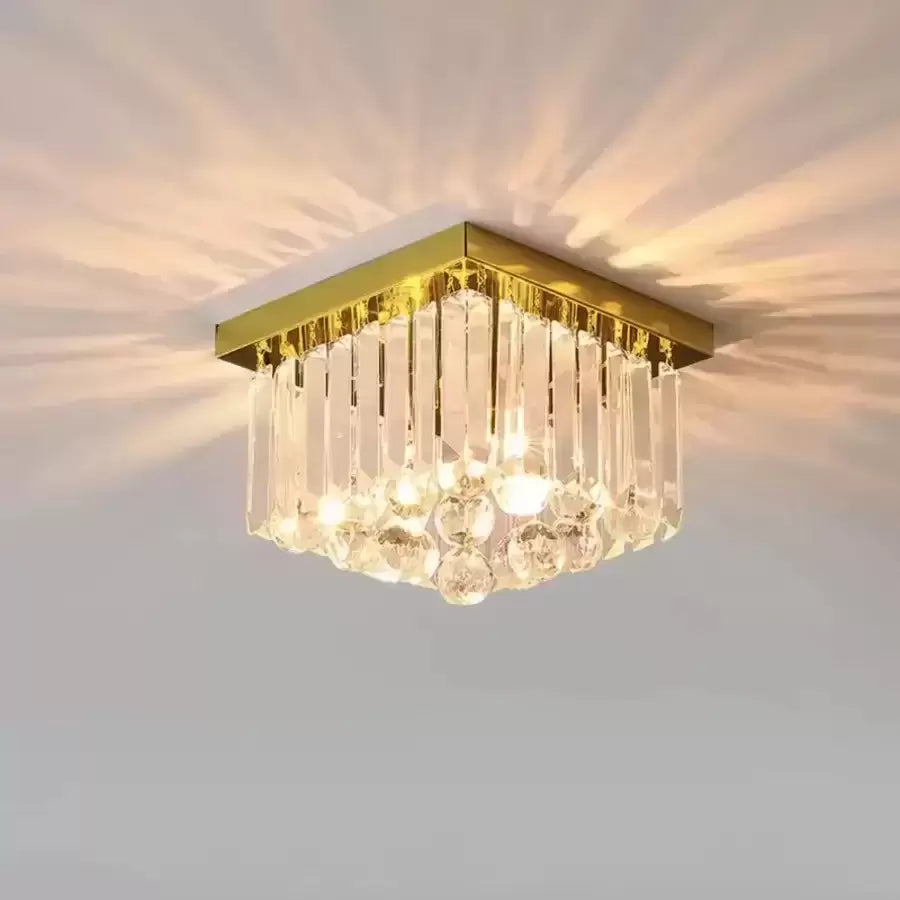 Crystal csillár MARTINEZ Lineáris Luxe, Átmérő 35cm, 4x E14, Fényes Arany Modern Kandeláber Alapértelmezett cím Alessandro Design