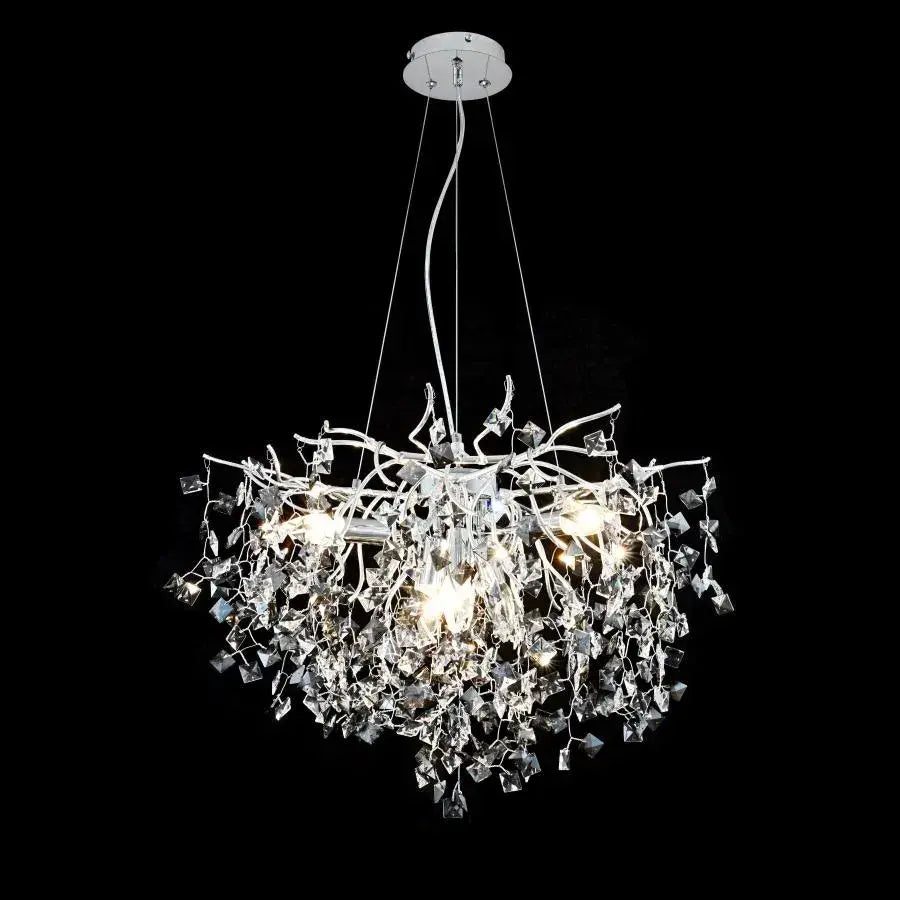 Konnan kristálycsillár 6*E14 átmérő 60cm fehér kristály kandeláber alapértelmezett cím Alessandro Design