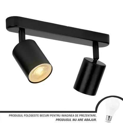Joom csillár lineáris projektorral 2XGU10 fekete LED csillár Alapértelmezett cím Alessandro Design