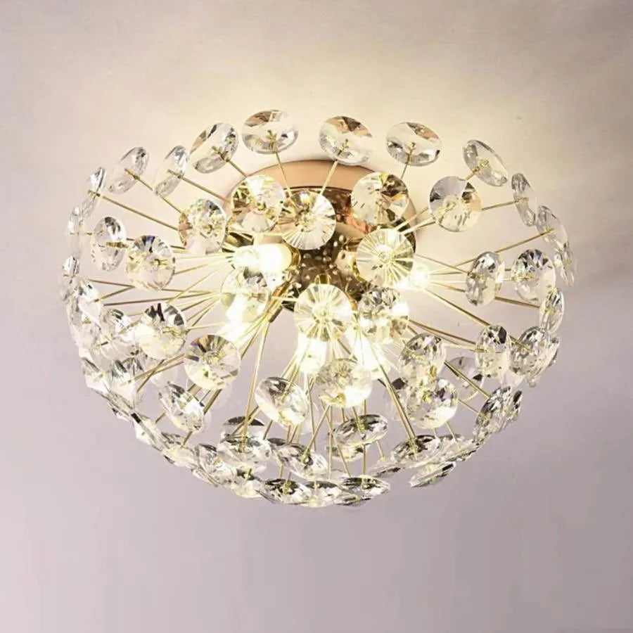 Kristály csillár MINUE, 4x G9, átmérő 35 cm, fényes arany kristálycsillárok, alapértelmezett cím Alessandro Design