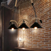 Kötélcsillár 3xE27, barna, fém és szál vintage csillárok alapértelmezett cím Alessandro Design