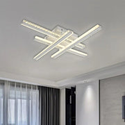 LED csillár távirányítóval ABIGAIA 136W, 4 elem, Lineáris, Hideg/Meleg/Semleges fény, Szabályozható, Fehér Cristal LED csillárok Alapértelmezett cím Alessandro Design