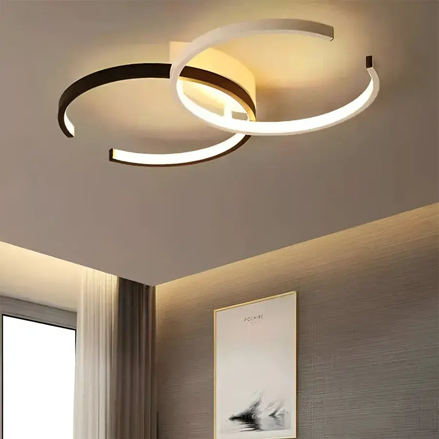 LED csillár távirányítóval VECTOR SEMIARC 40W, 2 elem, hideg/meleg/semleges fény, szabályozható, fekete fehér LED csillárok távirányítóval Alapértelmezett cím Alessandro Design
