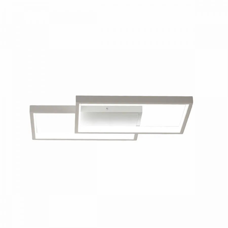 LED csillár távirányítóval LANDYN 37W, 2 négyzet, hideg/meleg/semleges fény, szabályozható, fehér LED-es csillár távirányítóval Alapértelmezett cím Alessandro Design