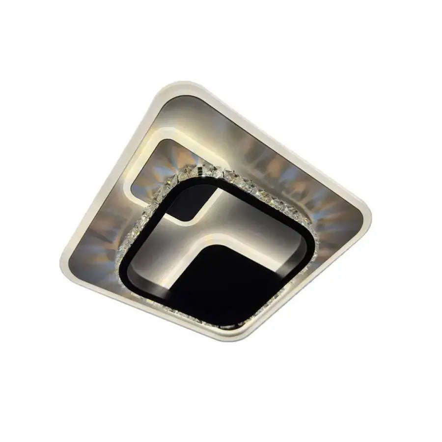 Kristály LED csillár ARIELLA 39W, Négyzet, Hideg/Meleg/Semleges fény, Fekete LED csillárok Alapértelmezett cím Alessandro Design