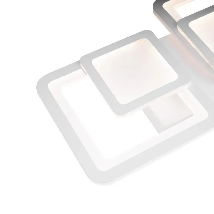 LED-es csillár távirányítóval BALANS 44W, 2 négyzet, hideg/meleg/semleges fény, szabályozható, fehér LED-es csillár távirányítóval Alapértelmezett cím Alessandro Design