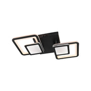 LED csillár távirányítóval BALANS 44W, 2 négyzet, hideg/meleg/semleges fény, szabályozható, fekete LED csillárok távirányítóval Alapértelmezett cím Alessandro Design