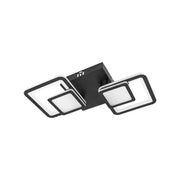 LED csillár távirányítóval BALANS 44W, 2 négyzet, hideg/meleg/semleges fény, szabályozható, fekete LED csillárok távirányítóval Alapértelmezett cím Alessandro Design