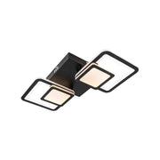 LED csillár távirányítóval BALANS 44W, 2 négyzet, hideg/meleg/semleges fény, szabályozható, fekete LED csillárok távirányítóval Alapértelmezett cím Alessandro Design