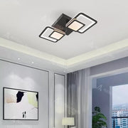 LED csillár távirányítóval BALANS 44W, 2 négyzet, hideg/meleg/semleges fény, szabályozható, fekete LED csillárok távirányítóval Alapértelmezett cím Alessandro Design