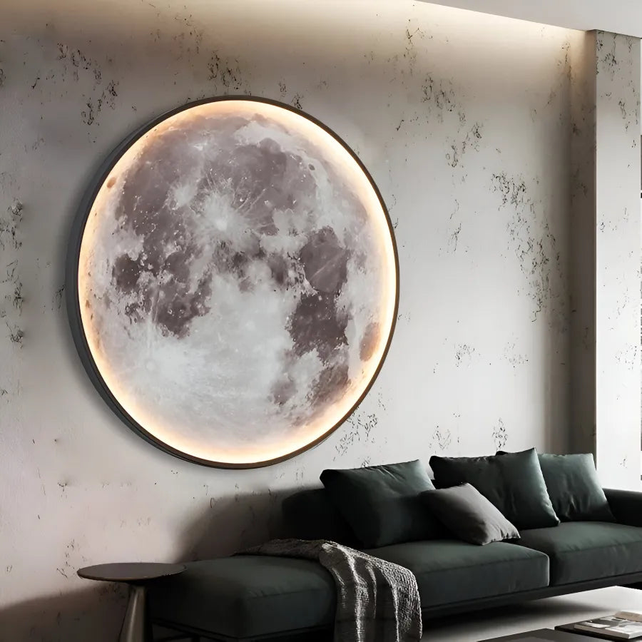 LED fali lámpa, Dekoratív, Luna 83W Átmérő 120CM Hideg/Semleges/Meleg fény Fekete LED Csillárok Alkalmazott Alapértelmezett Cím Alessandro Design