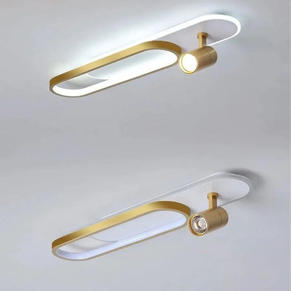 Lustra LED cu Proiector Reglabil FISSO Camilla, 48W, lumina Rece/Calda/Neutra 3000K/4000K/6000K, Auriu Lucios, Metal si Acril Lustre LED Default Title Alessandro Design