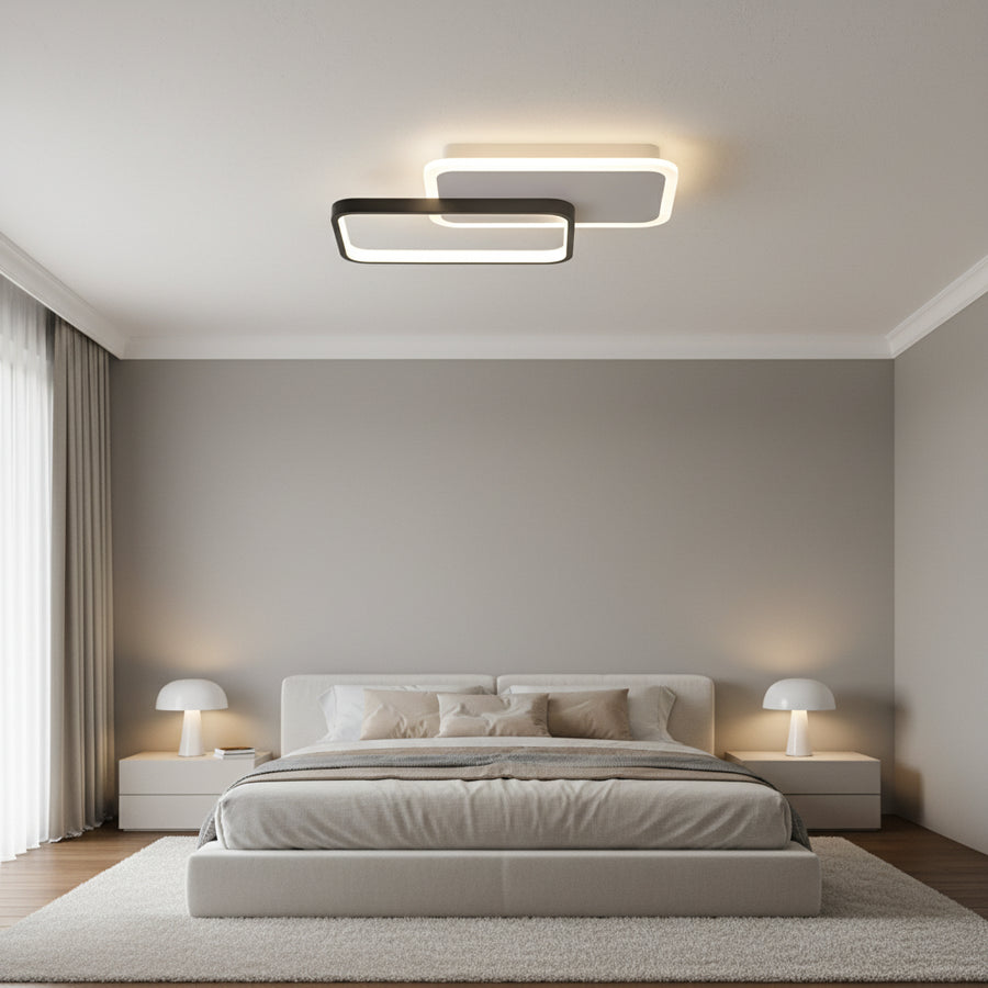 LED csillár távirányítóval CAROLINA 31W, 2 elem, hideg/meleg/semleges fény, szabályozható, fekete
