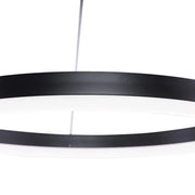 Függesztett LED-csillár távirányítóval ANINA 34W, 1 kör, hideg/meleg/semleges fény, szabályozható, fekete, állítható magasságú LED-csillárok távirányítóval Alapértelmezett cím Alessandro Design